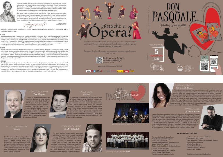 diseño e impresión de programas de mano temporada ópera