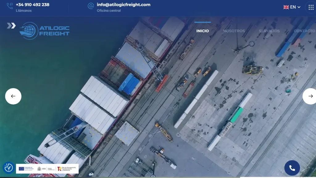 Diseño de página web WordPress para empresa de transporte de mercancías en Madrid