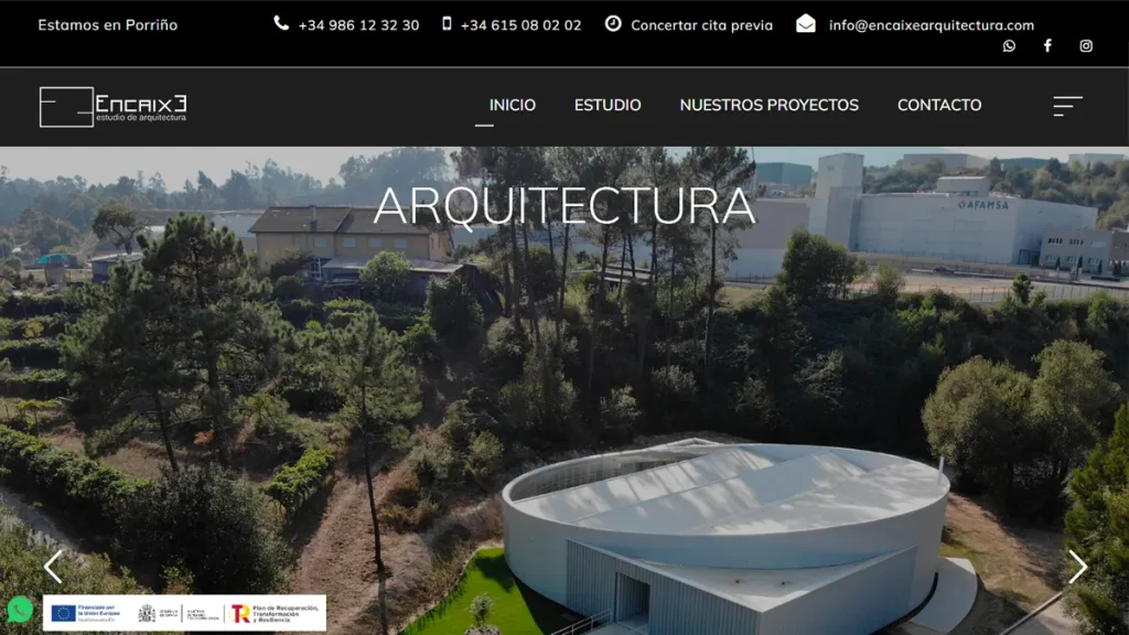 Diseño de página web para estudio de arquitectura en O Porriño