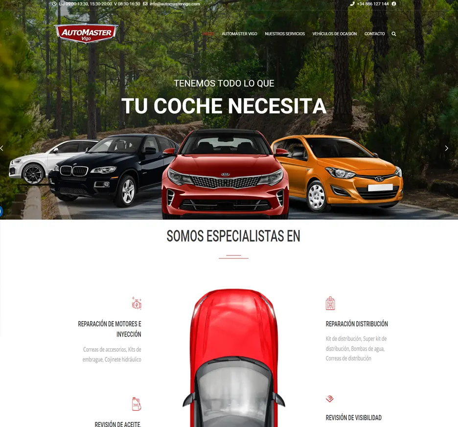 Diseño web para Automaster Vigo