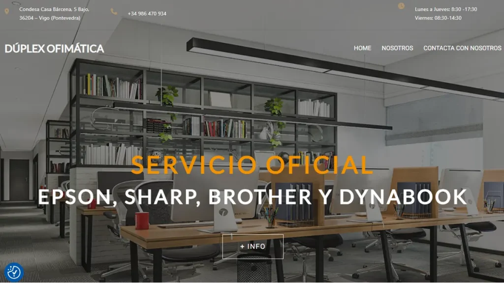Diseño de página web WordPress para empresa de fotocopiadoras e impresoras en Vigo