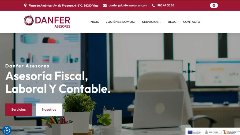 Diseño de página web WordPress para asesoría fiscal, laboral y contable en Vigo