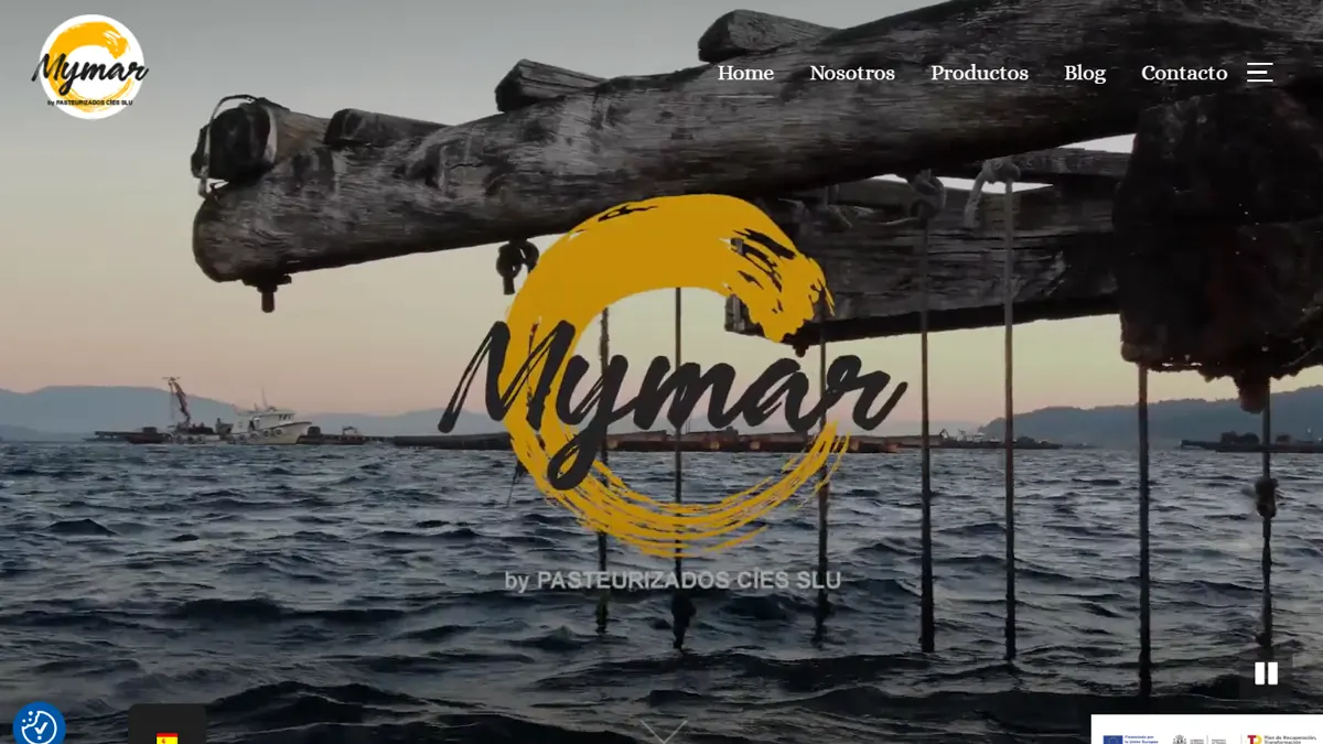 Diseño de página web WordPress para empresa de marisco gallego en Sanxenxo — MyMar