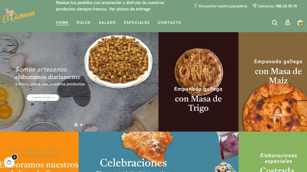 Ecommerce PrestaShop para panadería artesana en O Porriño