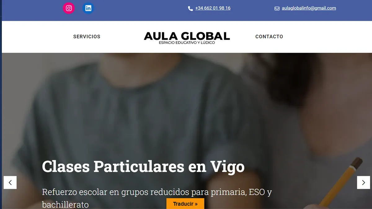 Diseño de página web WordPress para academia de clases particulares en Vigo 2 image